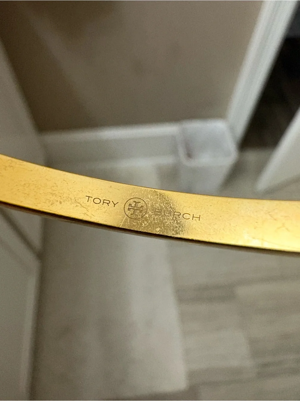 Tory Burch Gold Logo Bangle Bracelet